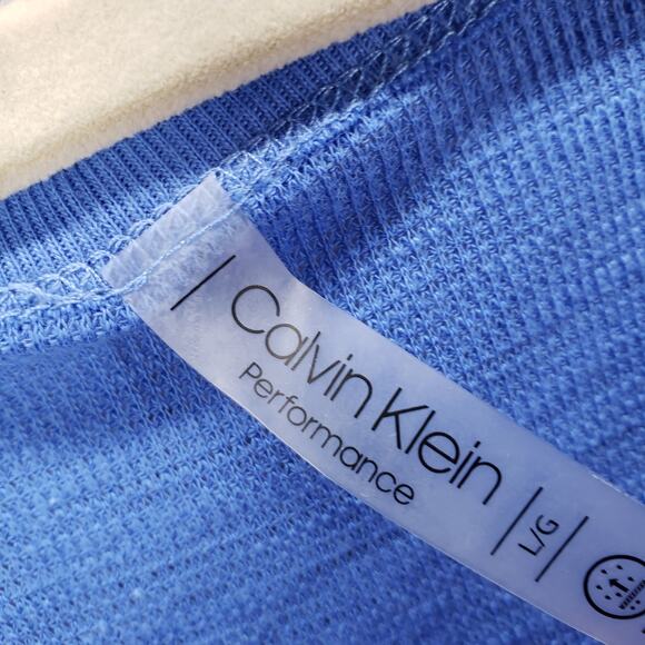 Calvin Klein Performance New Women's Blue Cold Shoulder Top Size Large - Picture 6 of 12